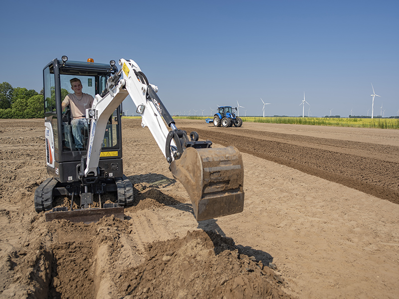 Student Aeres MBO Emmeloord in graafmachine